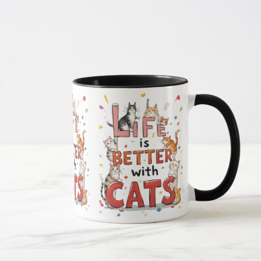 猫の方が暮らし向き マグカップ (右)