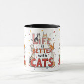 猫の方が暮らし向き マグカップ (中央)