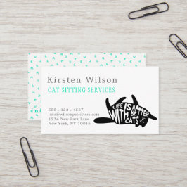 猫の方が暮らし向き |猫またはペットの座り 名刺