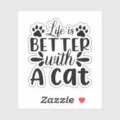 猫の方が生きがいが好い シール (シート)