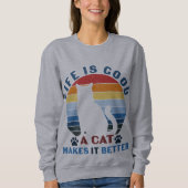 猫の方が良い スウェットシャツ (正面)
