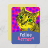 猫の方が?よくカードを買う応援マリリン猫 サンキューカード (正面/裏面)