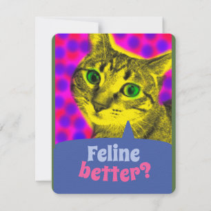 猫の方が?よくカードを買う応援マリリン猫 サンキューカード
