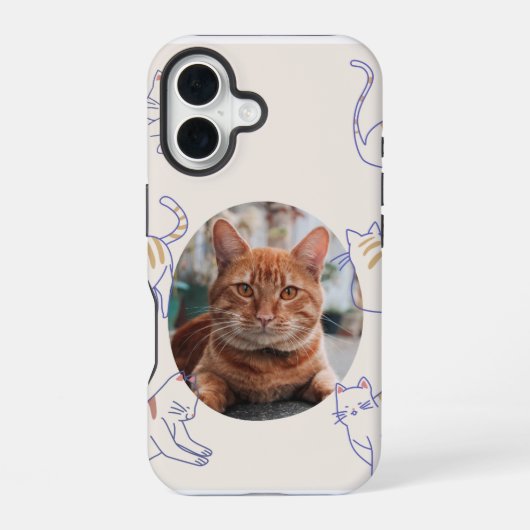 猫の日おめでとう! iPhone 16ケース (裏面)