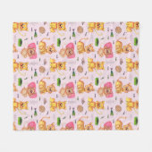 猫の日おもしろい フリースブランケット (正面(横))