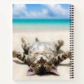 猫の日光浴ビーチ   ノートブック (裏面)