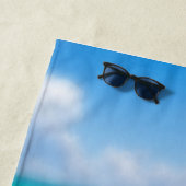 猫の日没ビーチ ビーチタオル (インサイチュ)