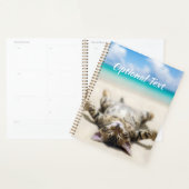 猫の日没ビーチ プランナー手帳 (ディスプレー)