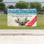 猫の日没ビーチ 横断幕 (インサイチュ)