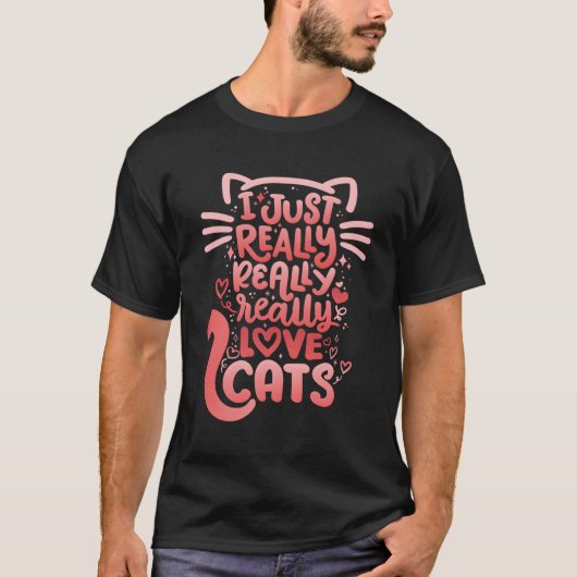 猫の日猫が大好き Tシャツ (正面)