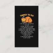 猫の日課が人を悩ませる子猫オーナーユーモア 名刺 (正面)