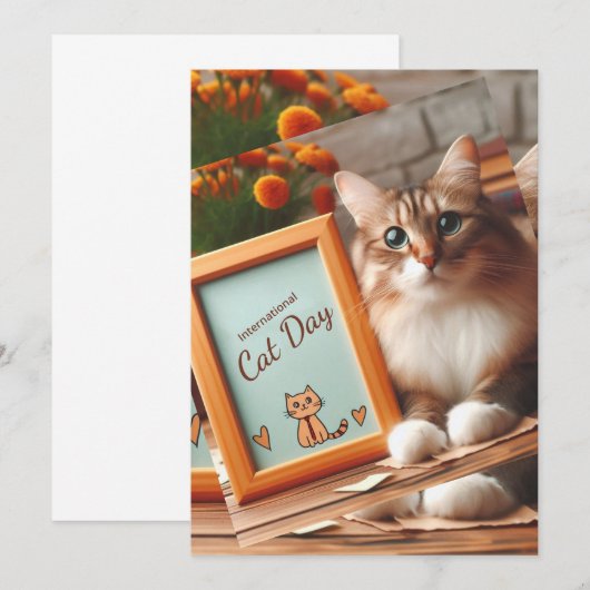 猫の日 招待状 (正面/裏面)