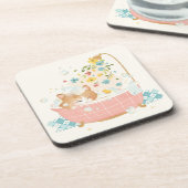 猫の日 – 春花泡風呂 コースター (左側)