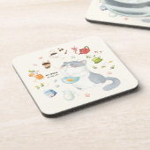 猫の日 – 私の猫が育てた日 コースター (左側)