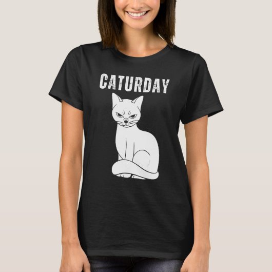 猫の日+笑える+ジョーク+名言+猫 Tシャツ (正面)
