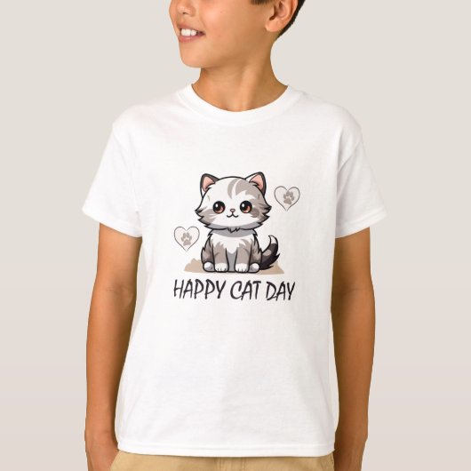 猫の日 Tシャツ (正面)