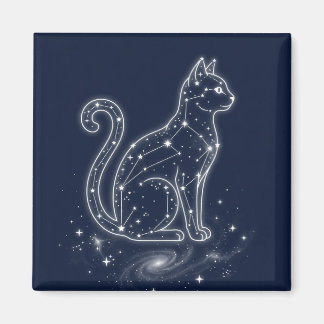 猫の星座が輝く星空の夜 キャットデザイン マグネット