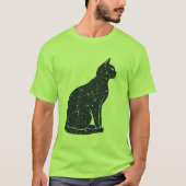 猫の星座マップ グラフィック Tシャツ (正面)