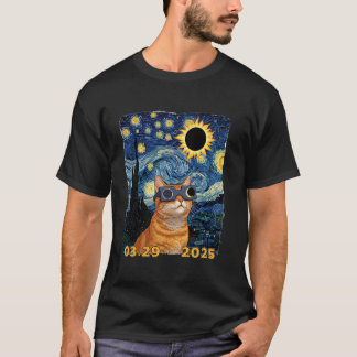 猫の星見 - 皆既日食 2025/03/29 Tシャツ