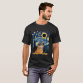 猫の星見 - 皆既日食 2025/03/29 Tシャツ (正面フル)