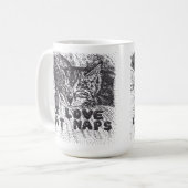 猫の昼寝が大好き コーヒーマグカップ (正面左)