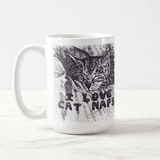 猫の昼寝が大好き コーヒーマグカップ (左)