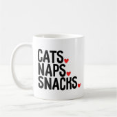 猫の昼寝のおやつ - 猫好きのためのグッズ コーヒーマグカップ (左)