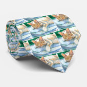 猫の昼寝のタイ ネクタイ (ロール)