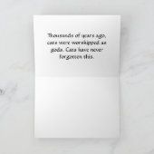 猫の昼寝の挨拶状 カード (内部)