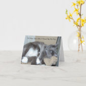 猫の昼寝カード カード (黄色い花)