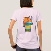猫の昼寝コーヒー | 猫好きTシャツ Tシャツ (裏面)