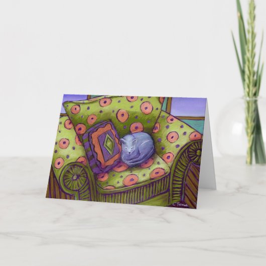 猫の昼寝 カード (正面)