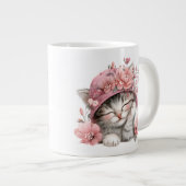 猫の昼寝 ジャンボコーヒーマグカップ (正面右)