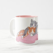 猫の昼寝 ツートーンマグカップ (正面左)