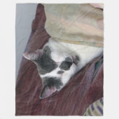 猫の昼寝 フリースブランケット (正面)