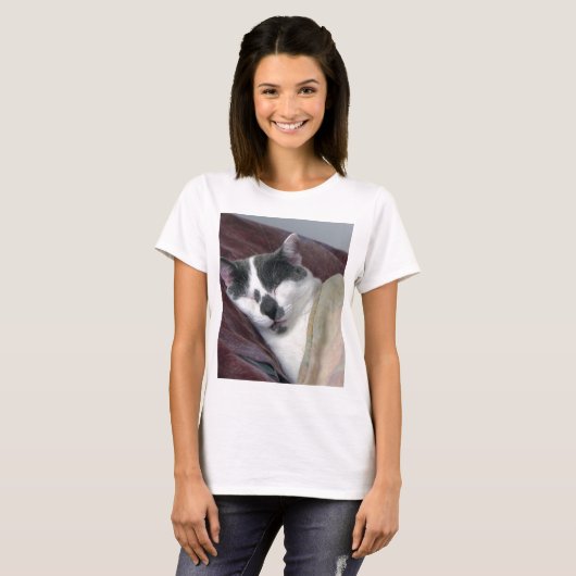 猫の昼寝 Tシャツ (正面フル)