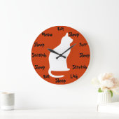 猫の時間 ラージ壁時計 (ホーム)