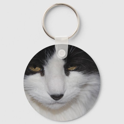 猫の暗い目 キーホルダー (正面)