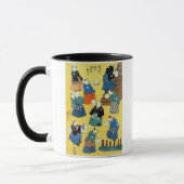 猫の曲芸師、Kuniyoshi、Ukiyo-e、猫の国芳の曲芸師 マグカップ (左)