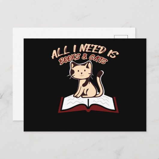 猫の書本 ポストカード (正面/裏面)