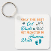 猫の最高のパパだけが人間のパパに キーホルダー (正面)