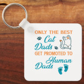 猫の最高のパパだけが人間のパパに キーホルダー (正面)
