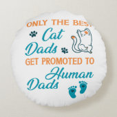 猫の最高のパパだけが人間のパパに ラウンドクッション (裏面)