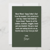 猫の最高のパパへのEverカスタム Photo Flat Card (裏面)