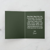 猫の最高のパパへカスタムの文字 シーズンカード (内部)