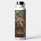 猫の最高のパパへカスタムEver Photo ウォーターボトル (背面)