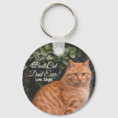 猫の最高のパパへカスタムEver Photo キーホルダー (正面)