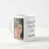 猫の最高のパパへカスタムEver Photo コーヒーマグカップ (正面左)