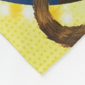 猫の月の愛 フリースブランケット (角)