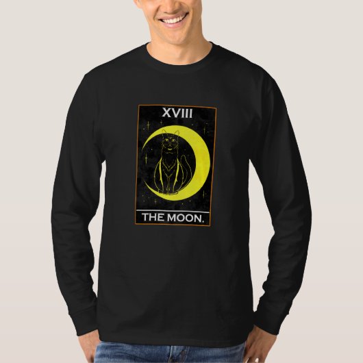 猫の月タロットカード Tシャツ (正面)